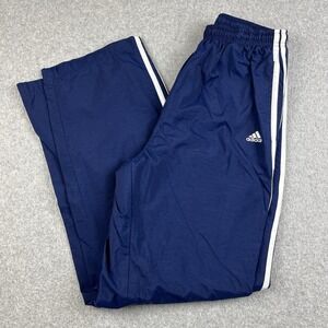 Adidas Climacool Track Pants Mens Medium Blue 3 Stripe Running Soccer Jogger